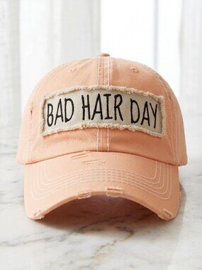 Light Pink Peach Bad Hair Day Hat